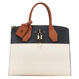 Borsa City Steamer MM di Louis Vuitton Marrone Nero Beige