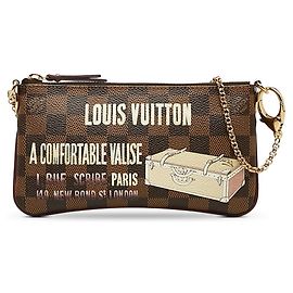 Pochette Mila MM con Cadena de Louis Vuitton Castaño