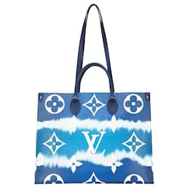 Louis Vuitton-Louis Vuitton Monogram Giant LV Escal On the Go GM Tote Bag-White,Blue