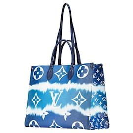 Louis Vuitton-Louis Vuitton Monogram Giant LV Escal On the Go GM Tote Bag-White,Blue