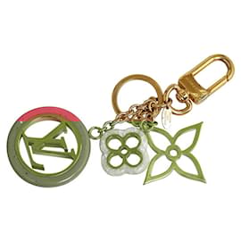 Louis Vuitton-Louis Vuitton Porte-Clés Color Line Charm Keychain-Pink,Golden