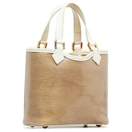 Louis Vuitton-Louis Vuitton Epi Plage Mini Lagoon Bay Handbag-White,Beige