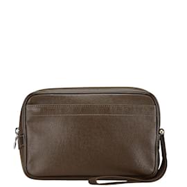 Louis Vuitton-Louis Vuitton Taiga Karuga Clutch Bag-Brown