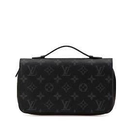 Louis Vuitton Monogram Eclipse Zippy XL Long Wallet Black