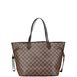 Louis Vuitton-Louis Vuitton Damier Neverfull MM Tote Bag-Brown,Damier ebene