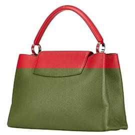 Louis Vuitton-Louis Vuitton Capucines MM Handbag Tote Bag-Red