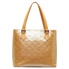 Louis Vuitton-Louis Vuitton Monogram Vernis Houston Tote Bag-Beige,Hazelnut