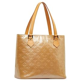 Louis Vuitton-Louis Vuitton Monogram Vernis Houston Tote Bag-Beige,Hazelnut