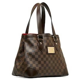 Louis Vuitton-Louis Vuitton Damier Hampstead PM Tote Bag-Brown,Damier ebene