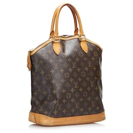 Louis Vuitton-Louis Vuitton Monogram Lockit MM Handbag Tote Bag-Brown,Monogram