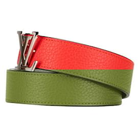 Louis Vuitton-Louis Vuitton Santur LV Initial Belt-Red,Beige