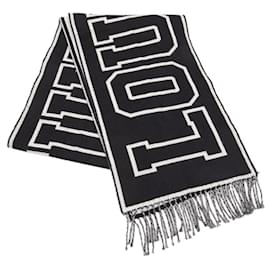 Louis Vuitton-Louis Vuitton Echarpe City Loui Scarf-Black,White
