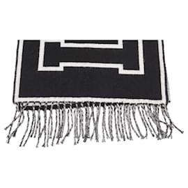 Louis Vuitton-Louis Vuitton Echarpe City Loui Scarf-Black,White