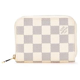 Louis Vuitton-Louis Vuitton Damier Azur Zippy Coin Purse-White