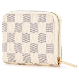 Louis Vuitton-Louis Vuitton Damier Azur Zippy Coin Purse-White