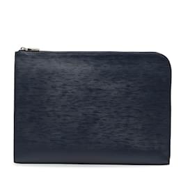 Louis Vuitton-Louis Vuitton Epi Pochette Jour GM Clutch Bag-Navy blue