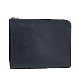 Louis Vuitton-Louis Vuitton Epi Pochette Jour GM Clutch Bag-Navy blue