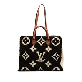 Louis Vuitton-Louis Vuitton Monogram Teddy On The Go GM Tote Bag-Brown,Cream