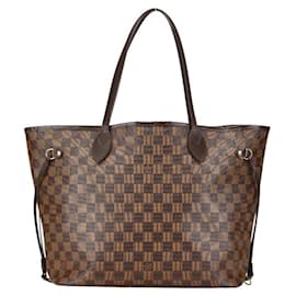 Louis Vuitton-Louis Vuitton Damier Neverfull MM Tote Bag-Brown,Damier ebene