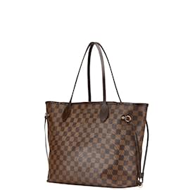 Louis Vuitton-Louis Vuitton Damier Neverfull MM Tote Bag-Brown,Damier ebene