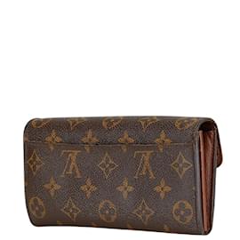 Louis Vuitton-Louis Vuitton Monogram Portefeuille Sarah Long Wallet-Brown