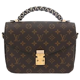 Louis Vuitton-Louis Vuitton Monogram Pochette Metis MM Handbag-Brown,Black,Cream,Monogram