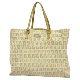 Fendi-Fendi Zucchino Tote Bag-Beige