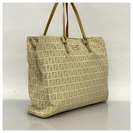 Fendi-Fendi Zucchino Tote Bag-Beige