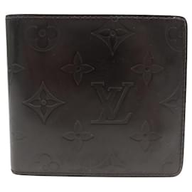 Louis Vuitton-LOUIS VUITTON MARCO MONOGRAM GLACE LEATHER CARD HOLDER WALLET-Brown