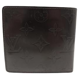Louis Vuitton-LOUIS VUITTON MARCO MONOGRAM GLACE LEATHER CARD HOLDER WALLET-Brown
