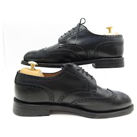 JM Weston-JM WESTON 588 DERBY SHOES TRIPLES SOLES 9.5E 43.5 44 IN BLACK LEATHER-Black