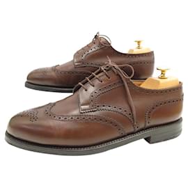 JM Weston-JM WESTON DERBY SHOES TRIPLE SOLES 588 9.5E 43.5 L 44 BROWN LEATHER-Brown