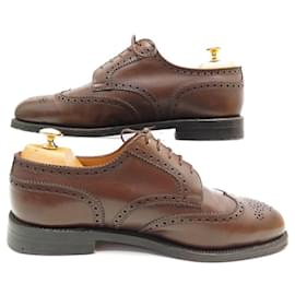JM Weston-JM WESTON DERBY SHOES TRIPLE SOLES 588 9.5E 43.5 L 44 BROWN LEATHER-Brown
