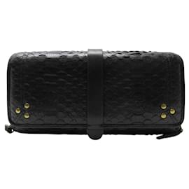 JEROME DREYFUSS BLACK PYTHON LEATHER WALLET Black