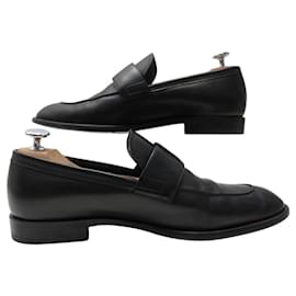 Louis Vuitton-SAPATOS LOUIS VUITTON MOCASSINS SAINT GERMAIN PRETO 7 41 LOGO LV LOAFERS-Preto