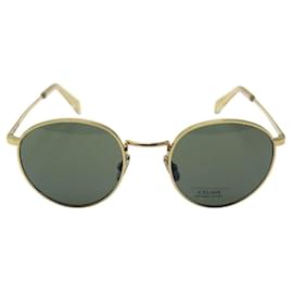 Céline-NINE CELINE CL400100U MINERAL SUNGLASSES CASE POUCH WITH STRAP-Golden