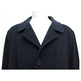 Autre Marque-VINTAGE BURBERRYS NEW WIEN 52 L WOOL COAT EL CORTE INGLES COAT-Navy blue