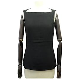 Chanel-NEW VINTAGE TOP CHANEL TANK TOP 38 M BUTTONS CC LOGO P08894V05300 1997-Black