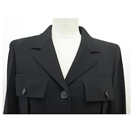 Chanel-NEW SUIT SET JACKET SIZE 40 PANTS 38 CHANEL P11193V06456 BLACK WOOL-Black