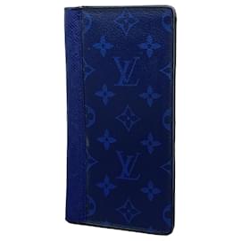 Louis Vuitton-Louis Vuitton Long Wallet Taiga Rama Portefeuille Brazza M30297-Blue