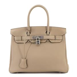 Hermès-Hermes Birkin 30 Handbag in Gris Tourterelle-Grey