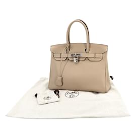 Hermès-Hermes Birkin 30 Handbag in Gris Tourterelle-Grey