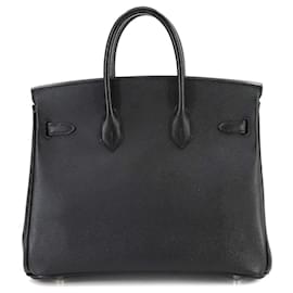 Hermès-Hermes Birkin 25 Handbag in Black Epsom Leather-Black