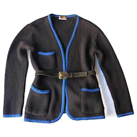 Yves Saint Laurent-Knitwear-Black,Blue,Green