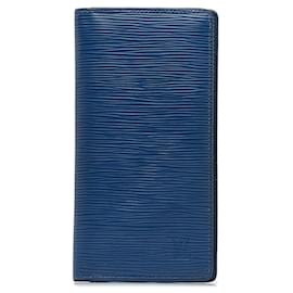 Louis Vuitton-Louis Vuitton Epi Portefeuille Brazza Long Wallet-Light blue