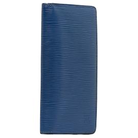 Louis Vuitton-Louis Vuitton Epi Portefeuille Brazza Long Wallet-Light blue