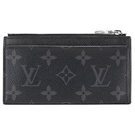 Louis Vuitton-Louis Vuitton Monogram Eclipse Coin Case-Black,Monogram