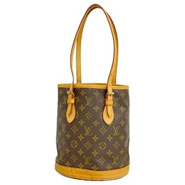 Louis Vuitton-Louis Vuitton Monogram Bucket PM Tote Bag-Brown