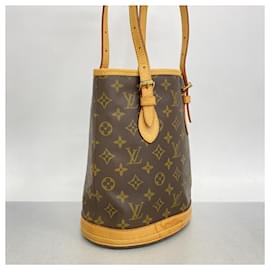 Louis Vuitton-Louis Vuitton Monogram Bucket PM Tote Bag-Brown