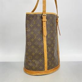 Louis Vuitton-Louis Vuitton Monogram Bucket Tote Bag-Brown